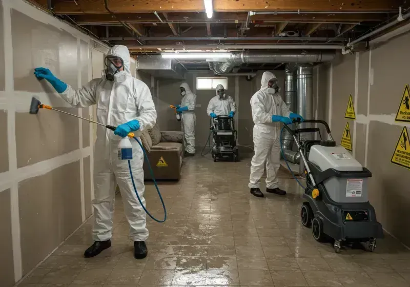 Basement Moisture Removal and Structural Drying process in Robinson, TX